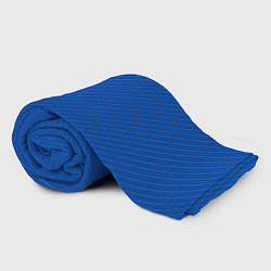 Плед флисовый Плетёная синяя ткань - паттерн, цвет: 3D-велсофт — фото 2