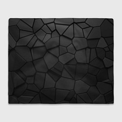 Плед флисовый Черные стальные плиты, цвет: 3D-велсофт