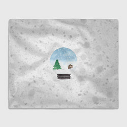Плед флисовый Зимняя метель, цвет: 3D-велсофт