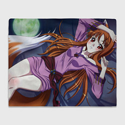 Плед флисовый Spice and Wolf - moon, цвет: 3D-велсофт