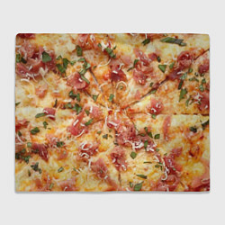 Плед флисовый Вкусная пицца, цвет: 3D-велсофт