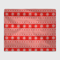 Плед флисовый New Year snowflake pattern, цвет: 3D-велсофт