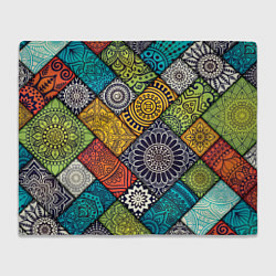 Плед флисовый Patterned mosaic, цвет: 3D-велсофт