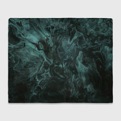 Плед флисовый Тёмно-синий водянистый туман, цвет: 3D-велсофт