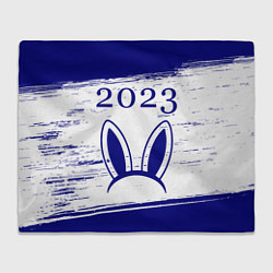 Плед флисовый Кролик 2023 ушки на светлом, цвет: 3D-велсофт