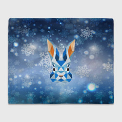 Плед флисовый Синий абстрактный кролик, цвет: 3D-велсофт