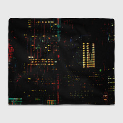 Плед флисовый Ночной мегаполис, цвет: 3D-велсофт