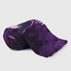 Плед флисовый Сёгун Райдэн - архонт инадзумы, цвет: 3D-велсофт — фото 2