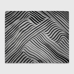 Плед флисовый Оптическая иллюзия полосы, цвет: 3D-велсофт