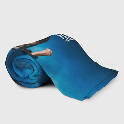 Плед флисовый Уэнсдэй синий фон, цвет: 3D-велсофт — фото 2