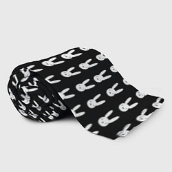 Плед флисовый Bunny pattern black, цвет: 3D-велсофт — фото 2