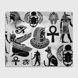 Плед флисовый Египетские знаки, цвет: 3D-велсофт
