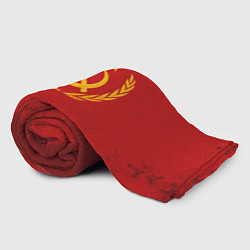 Плед флисовый СССР серп и молот, цвет: 3D-велсофт — фото 2