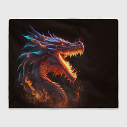 Плед флисовый Огненный дракон, цвет: 3D-велсофт
