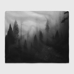 Плед флисовый Красивый туманный лес, цвет: 3D-велсофт