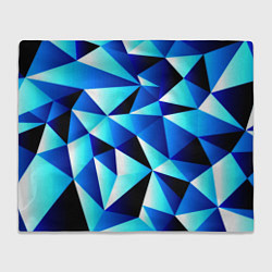 Плед флисовый Полигоны треугольники, цвет: 3D-велсофт