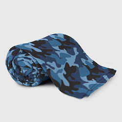 Плед флисовый Сине-черный камуфляж, цвет: 3D-велсофт — фото 2