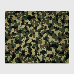Плед флисовый Военный камуфляж, цвет: 3D-велсофт