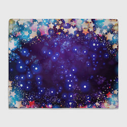 Плед флисовый Звездочки - космическое небо, цвет: 3D-велсофт