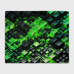 Плед флисовый Броня крипера из майнкрафт, цвет: 3D-велсофт