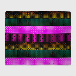 Плед флисовый Patterned stripes, цвет: 3D-велсофт