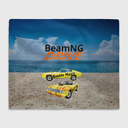 Плед флисовый BeamNG drive, цвет: 3D-велсофт