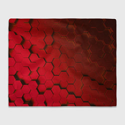 Плед флисовый Красные стальные плиты, цвет: 3D-велсофт