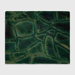 Плед флисовый Малахитовые камни, цвет: 3D-велсофт