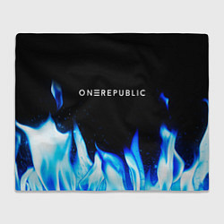 Плед флисовый OneRepublic blue fire, цвет: 3D-велсофт