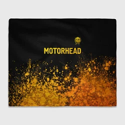 Плед флисовый Motorhead - gold gradient: символ сверху, цвет: 3D-велсофт