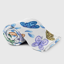 Плед флисовый Стая водных бабочек, цвет: 3D-велсофт — фото 2