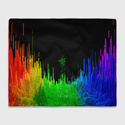 Плед флисовый Геометрическая музыкальная волна, цвет: 3D-велсофт