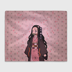 Плед флисовый Нэдзуко Камадо, цвет: 3D-велсофт