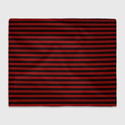 Плед флисовый Темно-красные полосы, цвет: 3D-велсофт