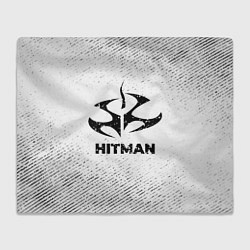 Плед флисовый Hitman с потертостями на светлом фоне, цвет: 3D-велсофт