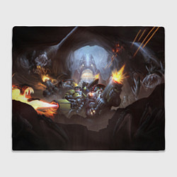 Плед флисовый Team Deep Rock Galactic, цвет: 3D-велсофт