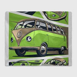 Плед флисовый Volkswagen Type 2 V1, цвет: 3D-велсофт