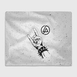Плед флисовый Linkin Park и рок символ, цвет: 3D-велсофт