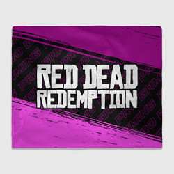 Плед флисовый Red Dead Redemption pro gaming: надпись и символ, цвет: 3D-велсофт