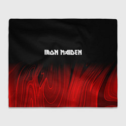 Плед флисовый Iron Maiden red plasma, цвет: 3D-велсофт