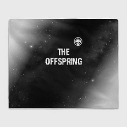 Плед флисовый The Offspring glitch на темном фоне: символ сверху, цвет: 3D-велсофт