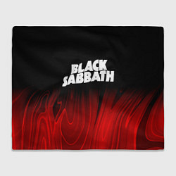 Плед флисовый Black Sabbath red plasma, цвет: 3D-велсофт
