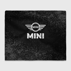 Плед флисовый Mini с потертостями на темном фоне, цвет: 3D-велсофт