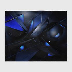 Плед флисовый Blue black background, цвет: 3D-велсофт
