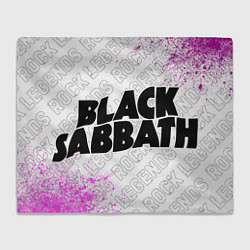 Плед флисовый Black Sabbath rock legends: надпись и символ, цвет: 3D-велсофт