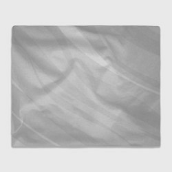 Плед флисовый Светлый серый плавные полосы, цвет: 3D-велсофт