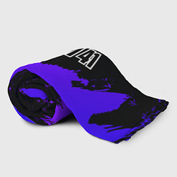 Плед флисовый Sum41 purple grunge, цвет: 3D-велсофт — фото 2