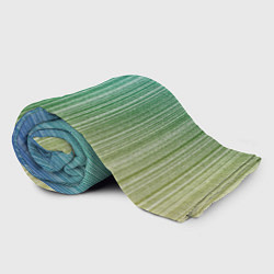 Плед флисовый Градиент полосы зеленый, цвет: 3D-велсофт — фото 2