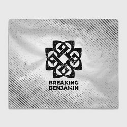 Плед флисовый Breaking Benjamin с потертостями на светлом фоне, цвет: 3D-велсофт