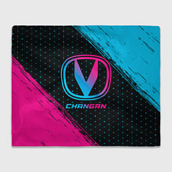 Плед флисовый Changan - neon gradient, цвет: 3D-велсофт